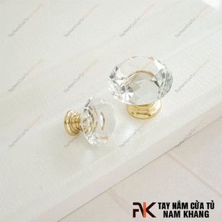Núm cửa tủ pha lê NK295-VT (Pha Lê Trắng)