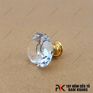 Núm cửa tủ pha lê NK295-VT (Pha Lê Trắng)