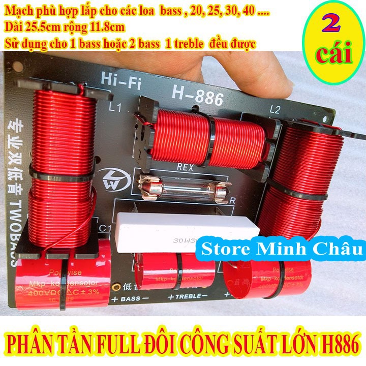 PHÂN TẦN FULL ĐÔI CÔNG SUẤT LỚN H886 - GIÁ 2 MẠCH