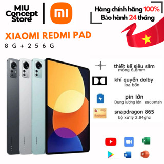 máy tính bảng XiaoMi RedMi Pad se Tablet 8+256GB Màn hình lớn PC Android 11 Thẻ SIM kép WIFI Khóa học trực tuyến