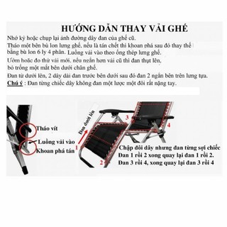 Vải ghế thư giãn KÈM DÂY