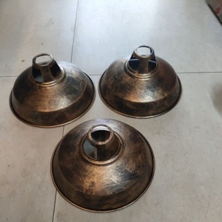 Combo 3 chao thả D30CM màu giả cổ,chao thả màu đồng cũ trang trí quán