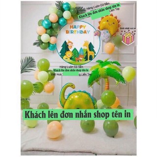 Set Bóng trang trí sinh nhật khủng long kèm backdrop
