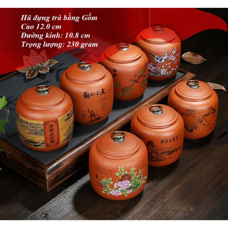 Hũ, Bình đựng trà bằng gốm tử sa 750ml (cỡ lớn, rất khít)