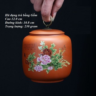 Hũ, Bình đựng trà bằng gốm tử sa (cỡ lớn, nắp rất khít)