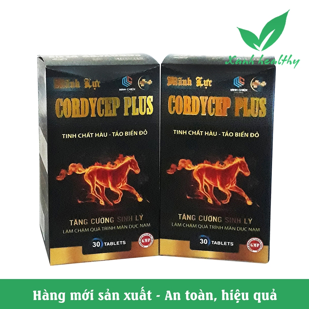 Mãnh lực Cordycep plus Black  -Tinh Chất Hàu,Tảo Biển Đỏ - bổ thận tráng dương tăng cường sinh lực - hộp 30 viên