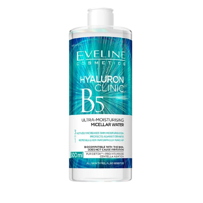 Tẩy Trang Dưỡng Ẩm Eveline Hyaluron Clinic B5 500ml