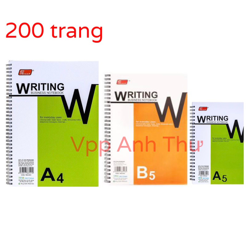 SỔ LÒ XO GRAND 200 trang ĐỦ SIZE