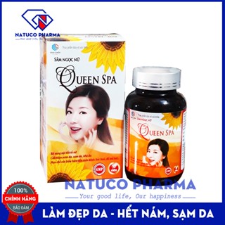 Viên uống đẹp da Sâm ngọc nữ Queen Spa  -  giảm thâm nám, làm trắng da - tăng nội tiết tố nữ - chai 30 viên