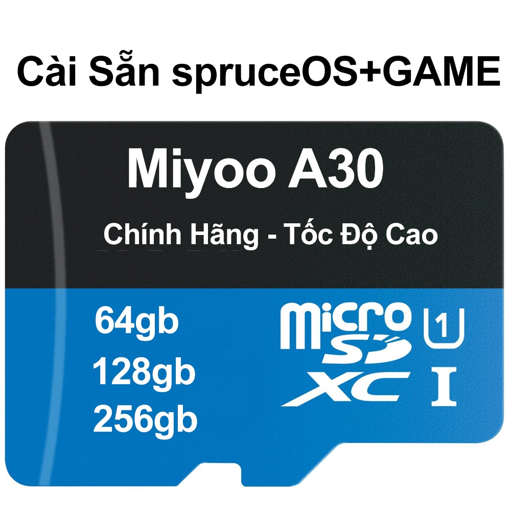 Thẻ nhớ Miyoo A30 cài đật sẵn SpruceOS + cop full game hay chọn lọc, làm từ thẻ nhớ chính hãng Lexar