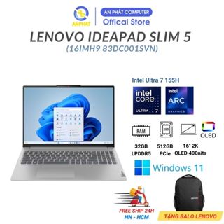 Laptop Lenovo IdeaPad Slim 5 16IMH9 83DC001SVN ( Core Ultra 7 155H | 32GB | 512GB | Intel Arc | 16 inch 2K OLED | Win 11