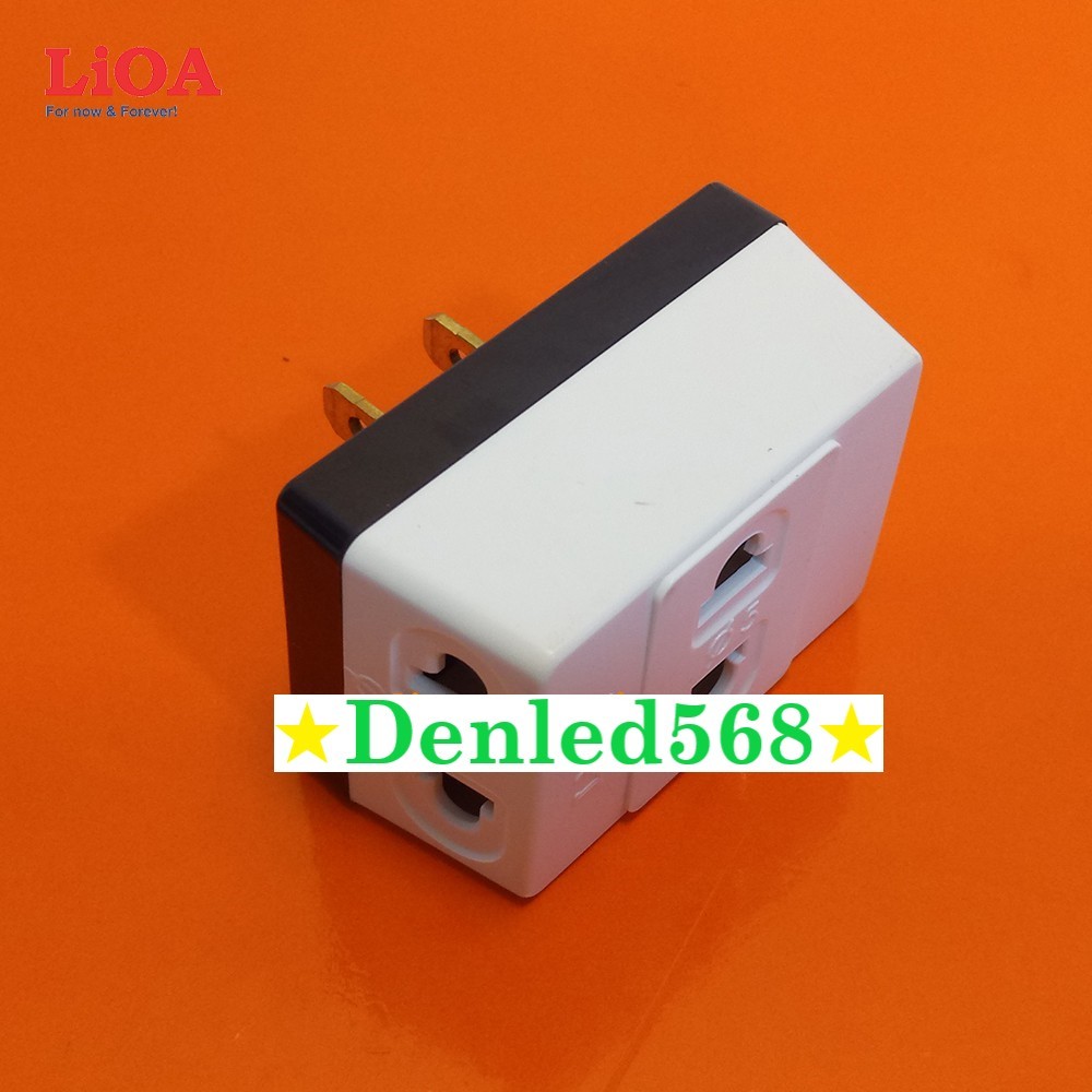 Ổ cắm điện 3 ngả Lioa ổ cắm nổi liền phích chia điện 3 siêu bền