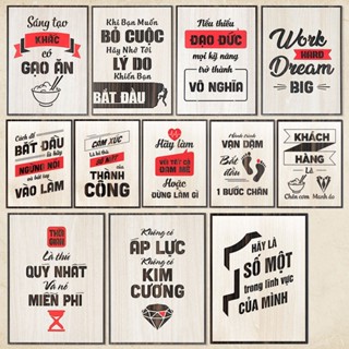  20 mẫu tranh slogan tạo động lực trang trí decor văn phòng làm việc ý nghĩa bằng gỗ MDF cắt khắc laser 2 lớp 