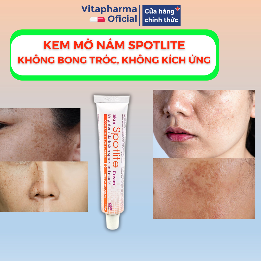 Kem mờ nám Spotlite Brightens Dark Skin Spots And Marks tub 25g Danpharm - Vitapharma