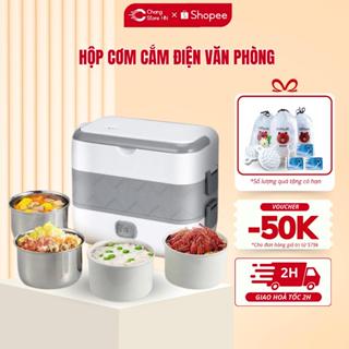 Hộp Đựng Cơm Cắm Điện Giữ Nhiệt  2 Tầng 4 Ngăn Hâm Nóng Và Tự Nấu Chín Đồ Ăn Dành Cho Dân Văn Phòng Hộp Đựng Cơm Đi Làm