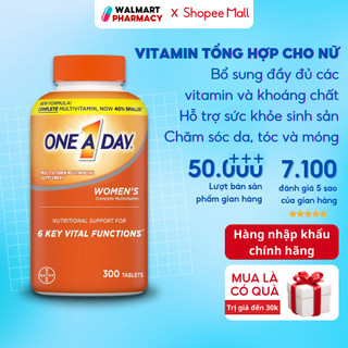 Viên uống bổ sung vitamin One a day women 300 viên thương hiệu Bayer của Mỹ, bổ sung dinh dưỡng cho phụ nữ