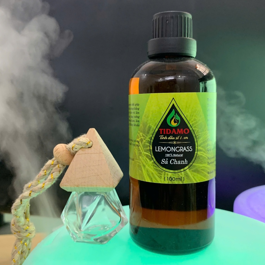 Tinh Dầu Sả Chanh 100ML Nguyên Chất Kèm Chai Treo Nắp Gỗ, Chính Hãng Có Kiểm Nghiệm, Thơm Phòng Đuổi Muỗi