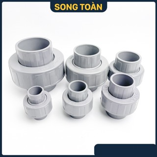 Rắc Co Nhựa, Đầu Nối Rắc Co Nhựa Trơn Dán Ống PVC 21 27 34 42 49 60mm