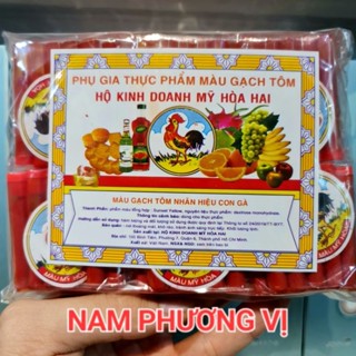 [100 ống] Màu gạch tôm Hiệu Con Gà [DATE MỚI] - Bột Màu Thực Phẩm Tạo Màu Bún Riêu, Gạch Cua, Ướp,..