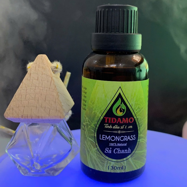 Tinh Dầu Sả Chanh 30ML Nguyên Chất Kèm Chai Treo Nắp Gỗ, Chính Hãng Có Kiểm Nghiệm, Thơm Phòng Đuổi Muỗi