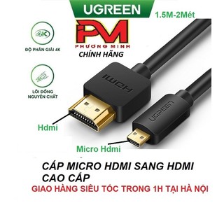 Cáp chuyển đổi micro hdmi sang hdmi dài 1.5m 2m ugreen 30102 30103- hàng chính hãng
