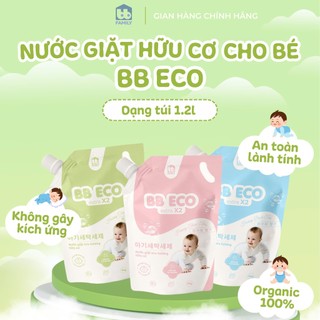   Tặng quà  Túi nước giặt hữu cơ cho bé BB ECO nước giặt organic lưu hươn cho trẻ sơ sinh 1200ml 