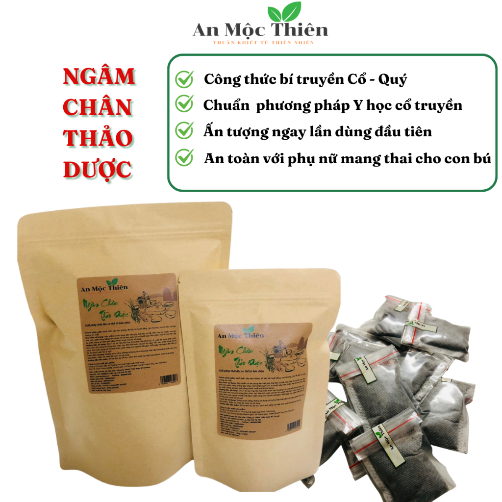 Bịch 20 Túi zip bột Thảo Dược Ngâm Chân An Mộc Thiên giúp thải độc cơ thể cải thiện chứng mất ngủ