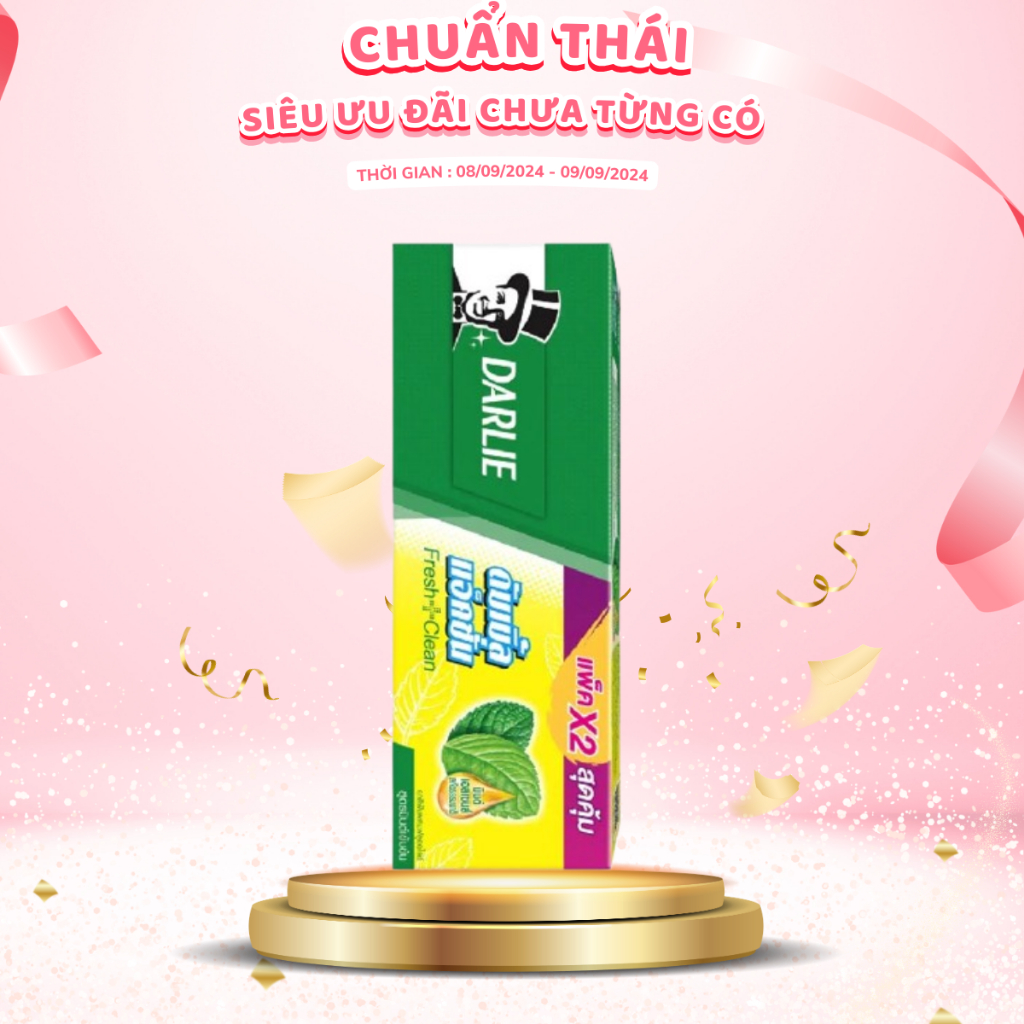 Sét 2 tuýp kem đánh răng ông tây đen Darlie Thái Lan chuanthai.official - MT79