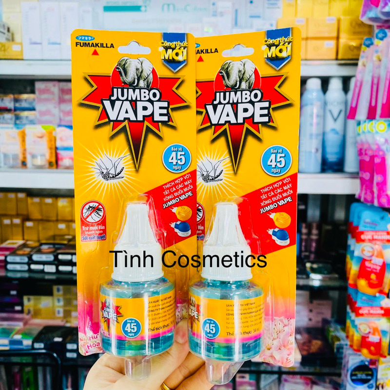 Combo 2 lọ Chất xông đuổi muỗi Jumbo Vape,tinh dầu cắm máy xông đuổi muỗi Jumbo vape,hương hoa lily 