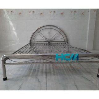 [MIỄN PHÍ SHIP-BAO LẮP RÁP HCM] Giường inox tròn không nệm đầu giường nhiều kích thước - Nội Thất Phan Gia