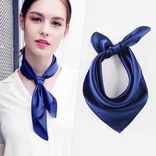 Khăn choàng cổ lụa vuông trơn nhiều màu size 70x70cm. Khăn turban làm áo quấn tóc thắt nơ công sở đa năng họa tiết xinh 