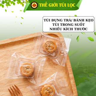 Bao bì đựng trà, bánh kẹo, bánh quy PHUKIENTUILOC, Túi TRONG SUỐT, HÀN NHIỆT - Combo 100 túi