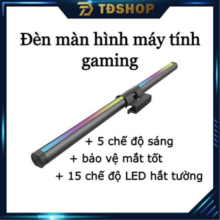 Đèn màn hình Monitor Light treo máy tính có LED RGB bảo vệ mắt chống ánh sáng xanh nhiều màu sắc cảm ứng kẹp màn hình PC