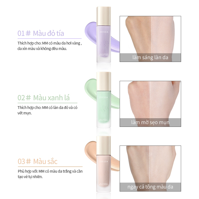 Ảnh 12 của Kem Lót FOCALLURE, ZEESEA Dưỡng Ẩm Làm Sáng Da Chống Thấm Nước Trọng Lượng NhẹFA-934 30g