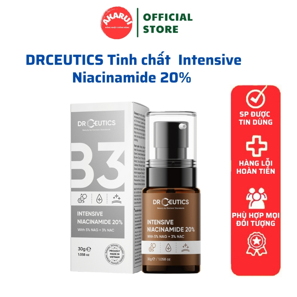 DRCEUTICS Tinh chất Niacinamide DrCeutics Intensive Niacinamide 20% Mờ Thâm Sáng Da