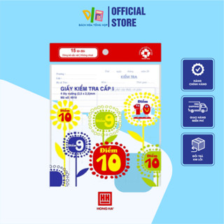 Giấy Kiểm Tra 4 Ô Ly 4919 & Kẻ Ngang Hồng Hà 4933 - 1 Túi 15 Tờ Đôi Giấy Kiểm Tra Dành Cho Cấp 1 & 2
