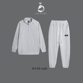 Bộ Quần Áo Nam UMA STORE Cổ Trụ Nhung Tăm Cao Cấp Siêu Đẹp Kiểu Dáng Thể Thao Năng Động SPB20