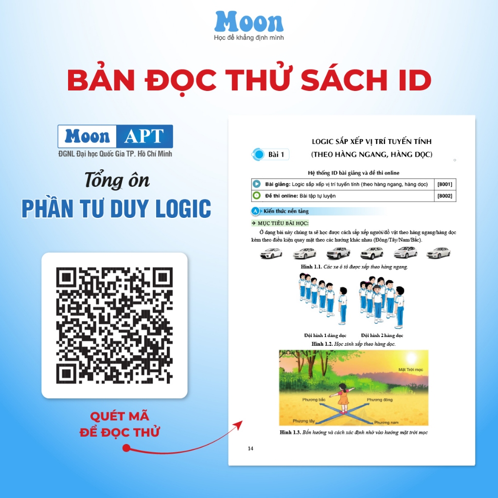 Sách ôn thi đánh giá năng lực đại học quốc giá Hà Nội , đại học quốc gia Hồ Chí Minh 2025- HSA, TSA, VACT | Moonbook | BigBuy360 - bigbuy360.vn