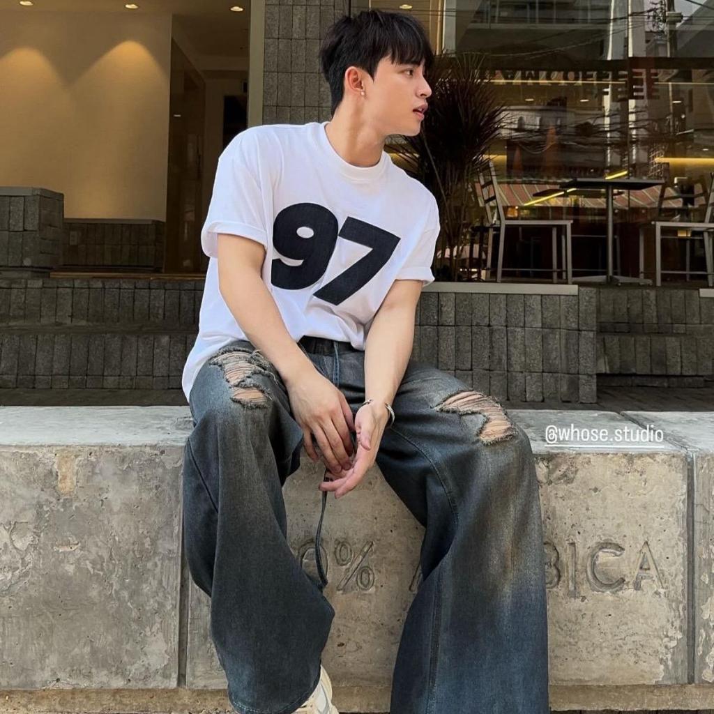 RIPPED WIDE LEG JEANS - Quần jeans rách ống rộng Whose Studio - Kèm dây quần | BigBuy360 - bigbuy360.vn
