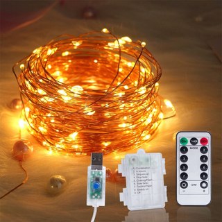 [2m/3m/5m/10m] Đèn LED Dây Đồng Kẽm Chipsling siêu lung linh xài pin