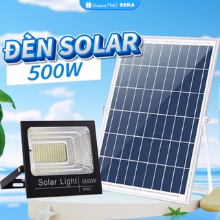 Đèn Năng Lượng Mặt Trời Seka Solar Light 500W IP67 Tiết Kiệm Điện Có Điều Khiển Tự Động Bảo thời gian sáng 6-8 tiến