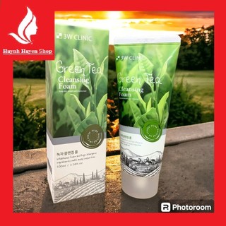 Sữa rửa mặt 3w clinic trà xanh sáng da, ngừa mụn Hàn Quốc tuýp 100ml