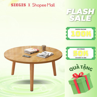 Bàn Bệt Tròn Vân Gỗ Gấp Gọn Cao Cấp, Bàn Trà Gỗ Decor Siêu Xinh Tiện Lợi Nhiều Màu Lựa Chọn