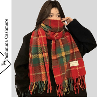  Khăn choàng len Kẻ Noel bản to dày dặn siêu ấm tránh gió mùa đông nam nữ Pashmima Cashmere K29 