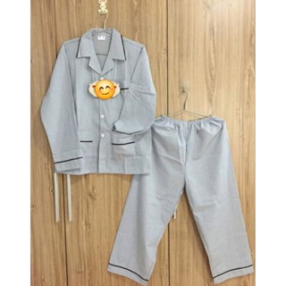 BỘ PIJAMA SỌC CHO ÔNG, ĐỒ NGỦ ÔNG GIÀ DÀI TAY