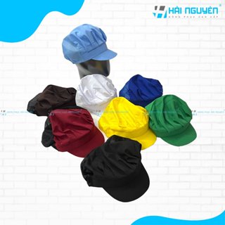 Nón thủy sản phối lưới, nón trùm tóc dùng trong phòng sạch, mũ bảo hộ công nhân thực phẩm