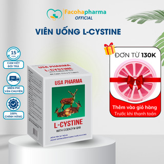 L cystine viên uống giảm rụng tóc trắng da 500mg hộp 60 viên chống oxy hóa đẹp da