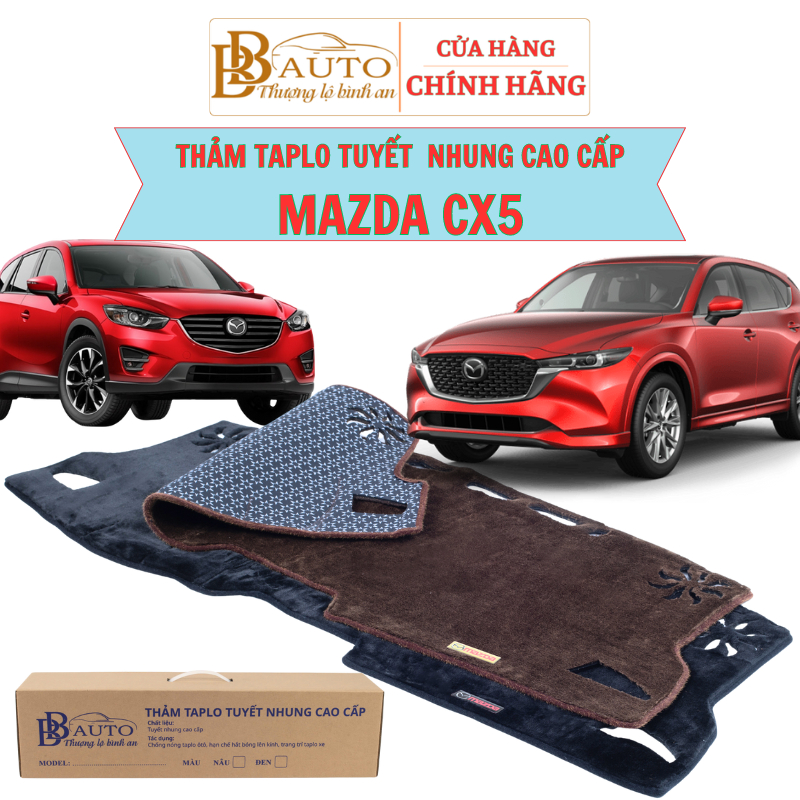 Mazda CX5 - thảm taplo tuyết nhung dùng cho xe ô tô mazda CX5 đời xe 2013-2017 và CX5 đời 2018 - 202