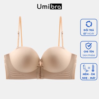  Áo Cúp Ngực Không Gọng Gài Trước Nâng Ngực Gom Tạo Khe Chống Tụt Chống Bửa Quả Umibra AN80 