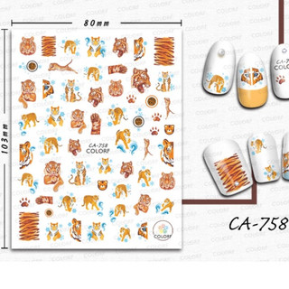 sticker trang trí nail tết
